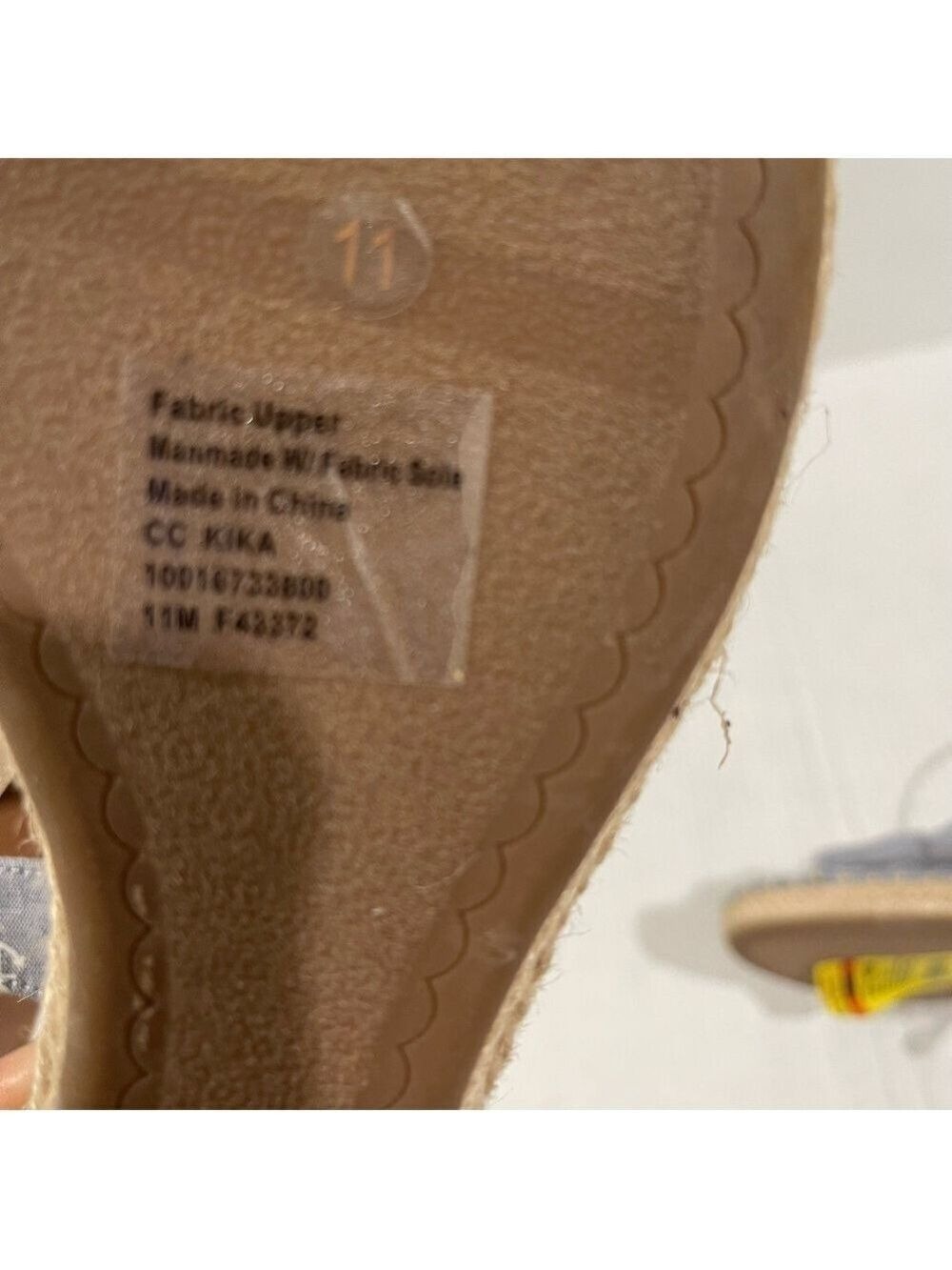 Women’s Charter Club Kika Blue Espadrille Wedges Size 11 US! - Picture 5 of 9